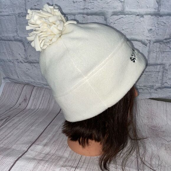 Old navy scouting Ohio logo fleece beanie w/ball white one size - Picture 3 of 5